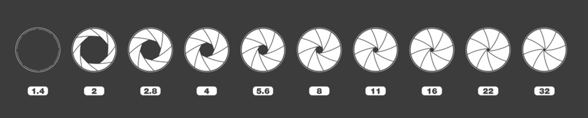 Vector Illustration of a Lens aperture