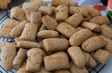 Handmade biscuits with integral dough. Italian Food. Backed biscuits.