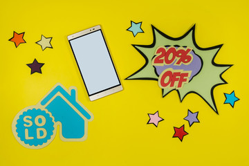Discount on purchase of household items, online.