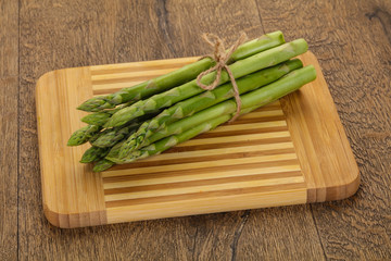 Raw asparagus heap