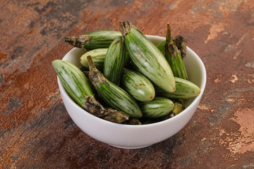 Green asian eggplant