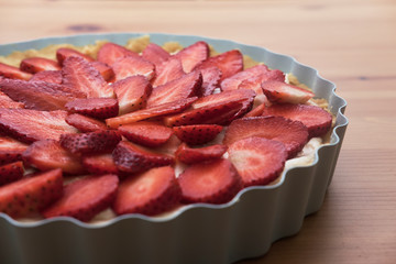 Cake with strawberry