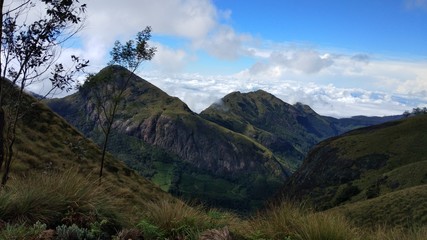 mountain landscape with clouds