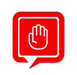 Obraz premium stop hand icon