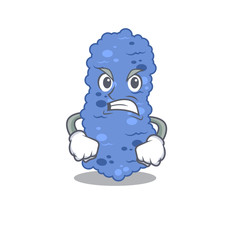 Mascot design concept of burkholderia bacteria with angry face