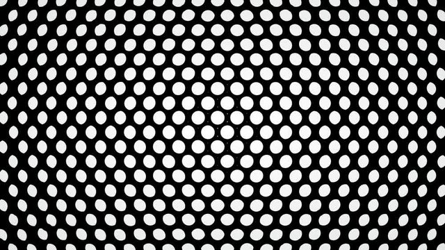 Abstract motion pattern loop animation digital circle dot hole modern black and white background