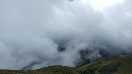 clouds over the mountains