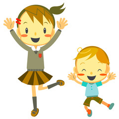 喜ぶこどもたち