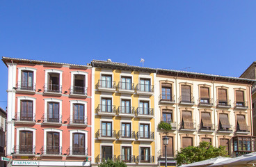 Fototapeta na wymiar Granada old streets with historic buildings, Spain