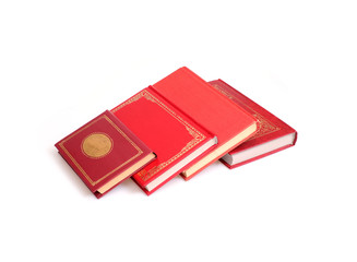 Stack of books isolated on a white background
