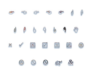 set of icons for web and mobile on white background