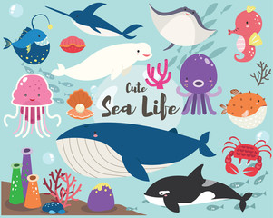 Cute Sea Life Collection Set