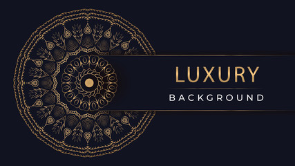 Luxury mandala background with golden arabesque pattern Arabic Islamic east Style Premium Vector
