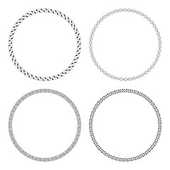 Decorative, round frames. Items for the greeting cards and other design.