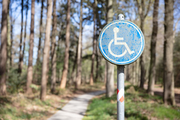 Wheelchair path sign