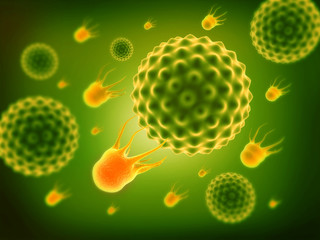 Covid 19 virus background. 3d illustration..