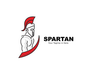 half body spartan gym logo design inspiration