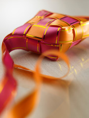 ribbon ketupat with selective focus