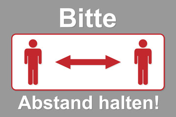 Bitte Abstand halten!