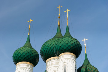 Fyodorovskaya Church in Yaroslavl. Golden ring of Russia