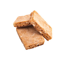 Swiss basil gingerbread cookies isolated on the white