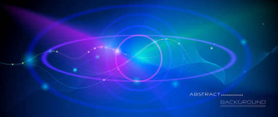 Vector illustration abstract wavy, wave, line and blurred gradient mesh in bright color background. Dynamic minimal wave line composition design, layout for wallpaper, flyer, poster, banner