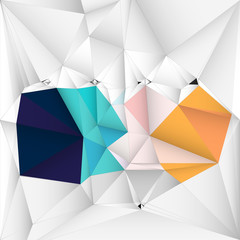 Fototapeta premium Illustration modern abstract polygon shape for wallpaper background. Vector image of graphic design geometric pattern