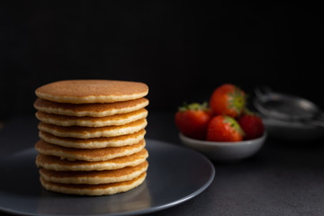 Homemade pancakes with strawberry's