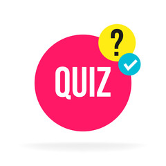 Quiz night on speech bubble
