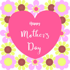 Happy Mother's Day greeting card vector concept