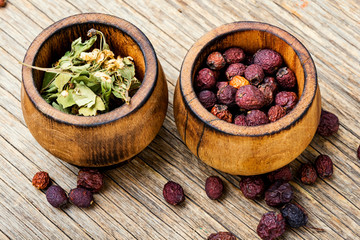 Haw in herbal medicine. © nikolaydonetsk