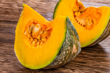A Tablet Of Pumpkin On The Table