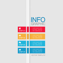 Vector iInfographic template for business, presentations, web design, 4 options.