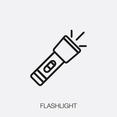 flashlight icon vector sign symbol