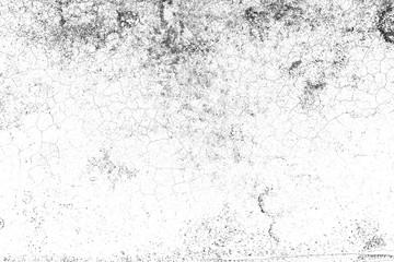 Grunge background of black and white. Abstract illustration texture of cracks, chips, dot. Dirty monochrome pattern of the old worn surface.