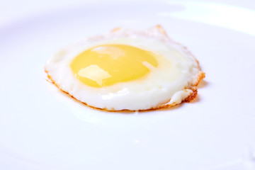 tasty fried egg on plate