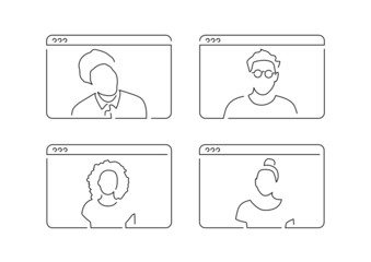 Communication isolated line drawing, vector illustration design.