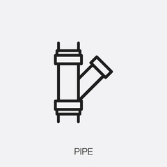 pipe icon vector sign symbol