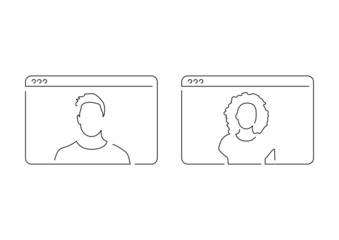 Communication isolated line drawing, vector illustration design.
