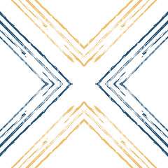 Beige and Blue Square Textile Vector Seamless 