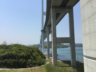 Scenery of the Seto Inland Sea and Kurushima Kaikyo Bridge