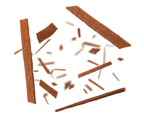 dry dog ​​food on white background