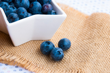 Fresh blueberry close up. Organic meal background.