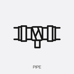 pipe icon vector sign symbol