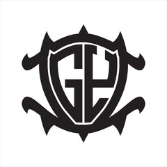 GY Logo monogram isolated with frame shield shape design template