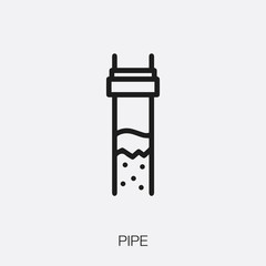 pipe icon vector sign symbol