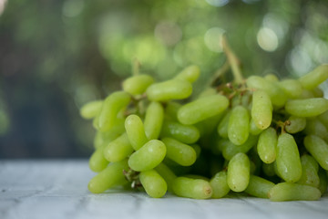 Large green juicy grape