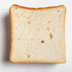 sliced bread isolated on white background