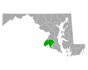 Karte von Charles in Maryland