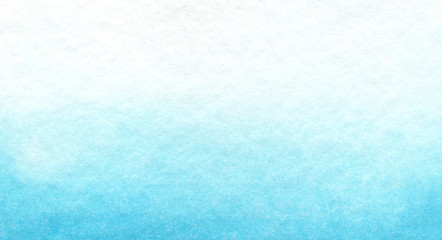 Blue watercolor horizontal gradient fill.Watercolour hand drawn background. Abstract painted template
